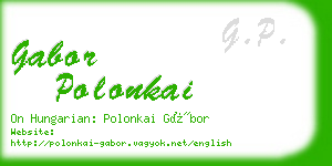 gabor polonkai business card